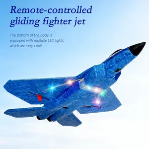 2.4G 2.5 Pass Glider EPP & ABS Foam Plastic Stable Flight Flexible Strong Fall Resistance Halloween Christmas Gift Stunt Flip Night Flight LED Lights Remote Control Aircraft Gift Set