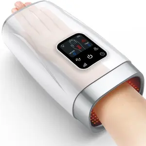 Massage Devices Hand Massager with Heat and Compression for Arthritis Carpal Tunnel Pain Relief,Hand Muscles,Finger Numbness and Relief Wrist Carpal Tunnel Pain Cordless Hand Massagers-Gifts for Women Men (Sliver)
