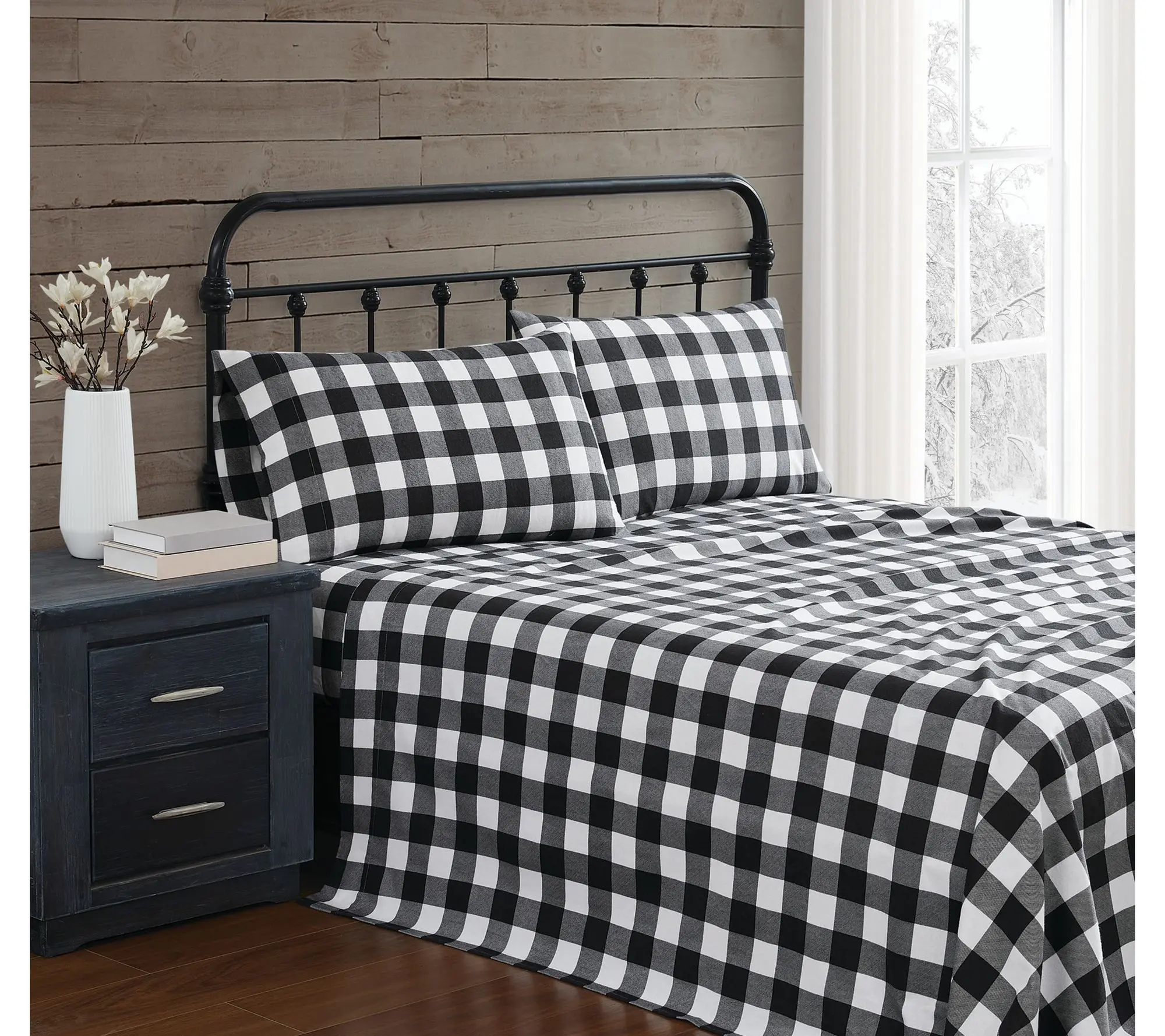Truly Soft Buffalo Check Full Flannel Sheet Set