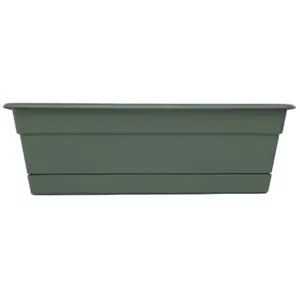 Bloem 7037202 5.75 x 24 x 7.5 in. Dura Cotta Rectangular Plastic Window Box, Basil