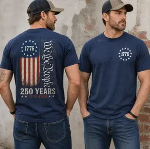 We The People Shirt, 250th Anniversary USA, 1776 To 2026 Tee, Patriotic Mens Top, Veteran Gift, 4th Of July Apparel, Trending 4th of July Day Tee, Men's Graphic Tees, Casual Outfit, Comfortable Menswear, Perfect Gift For Men