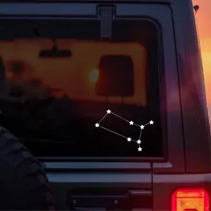 Gemini Constellation Vinyl Car Decal, Gemini Zodiac Star Sign Sticker, Minimal Celestial Astrology Design for Cars, Laptops & Windows, Air Sign Gift