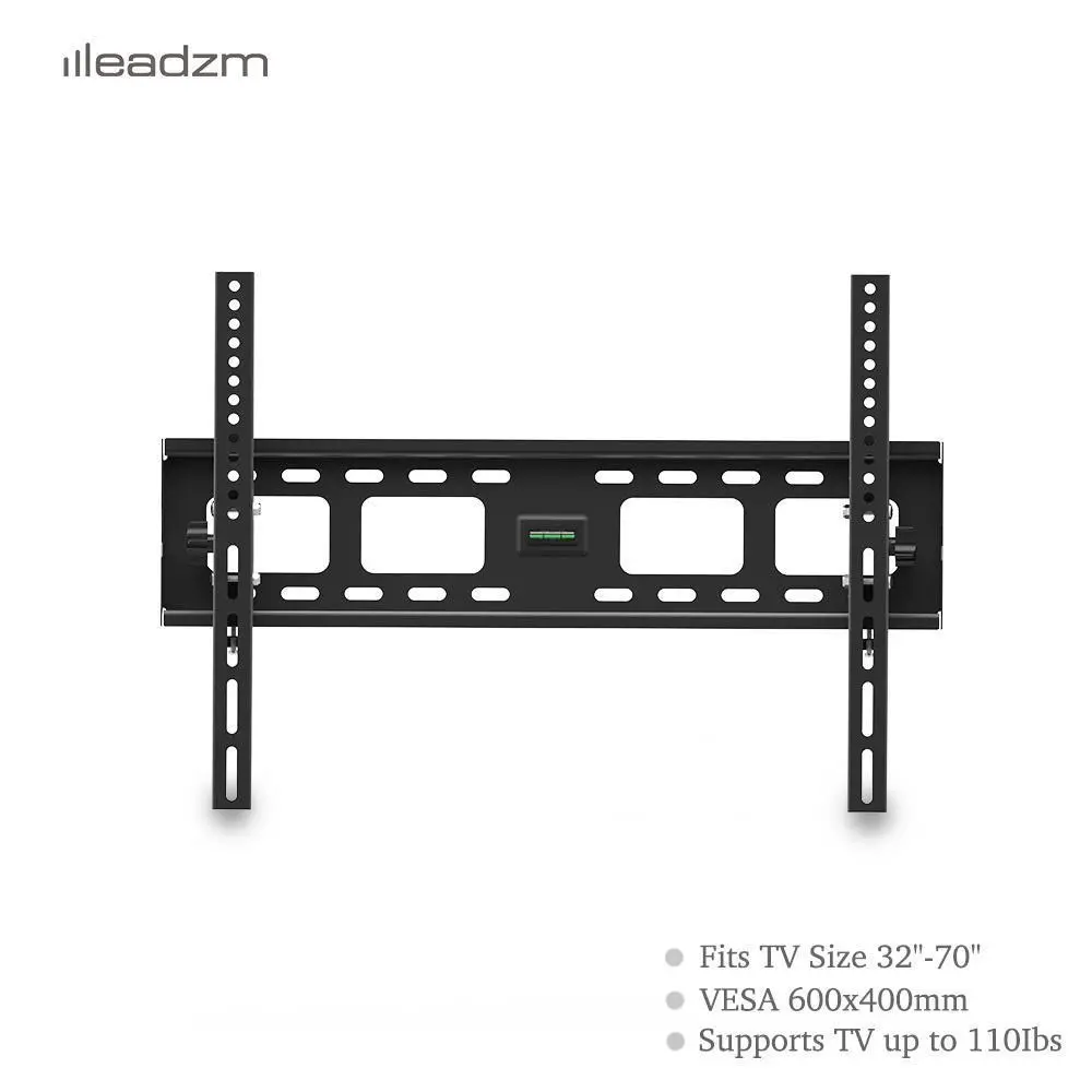 LEADZM TMW600 TV Mount Bracket for 32-70" Flat Screens, Tilting Design, Includes Spirit Level