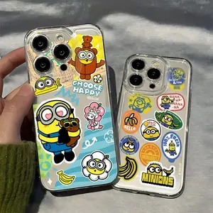 Cute Funny M-Minions Customized Silicon Smartphone Case - Soft TPU Protection for iPhone 17,16,15,14,13,12,11 Pro,Pro Plus,ProMax (4G/5G) - Handheld Tech Accessories, Mobile Phone Protection Gear