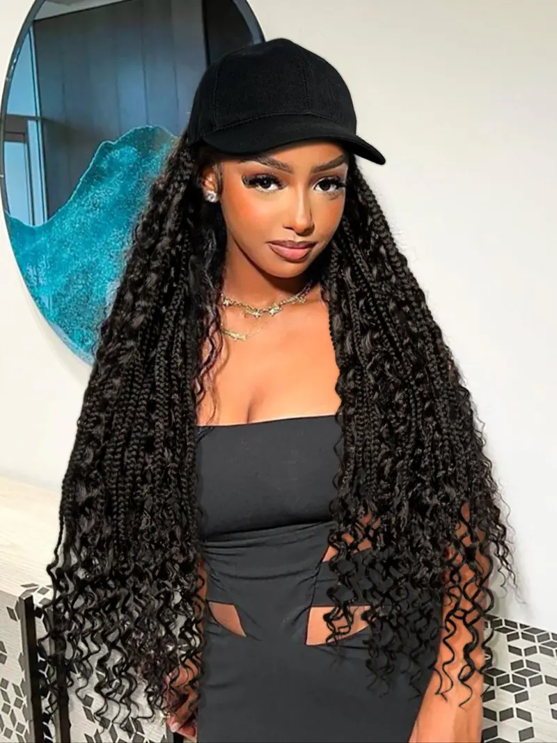 26 Inch Deep Wave Lace Front Wig for Women - Natural Curly  display picture 2