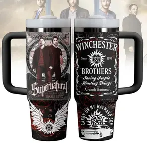 Supernatural 40oz Tumbler, Winchester Brothers Gift, Supernatural Merchandise, Sam Winchester Mug, Dean Winchester Tumbler, Gift for your Health