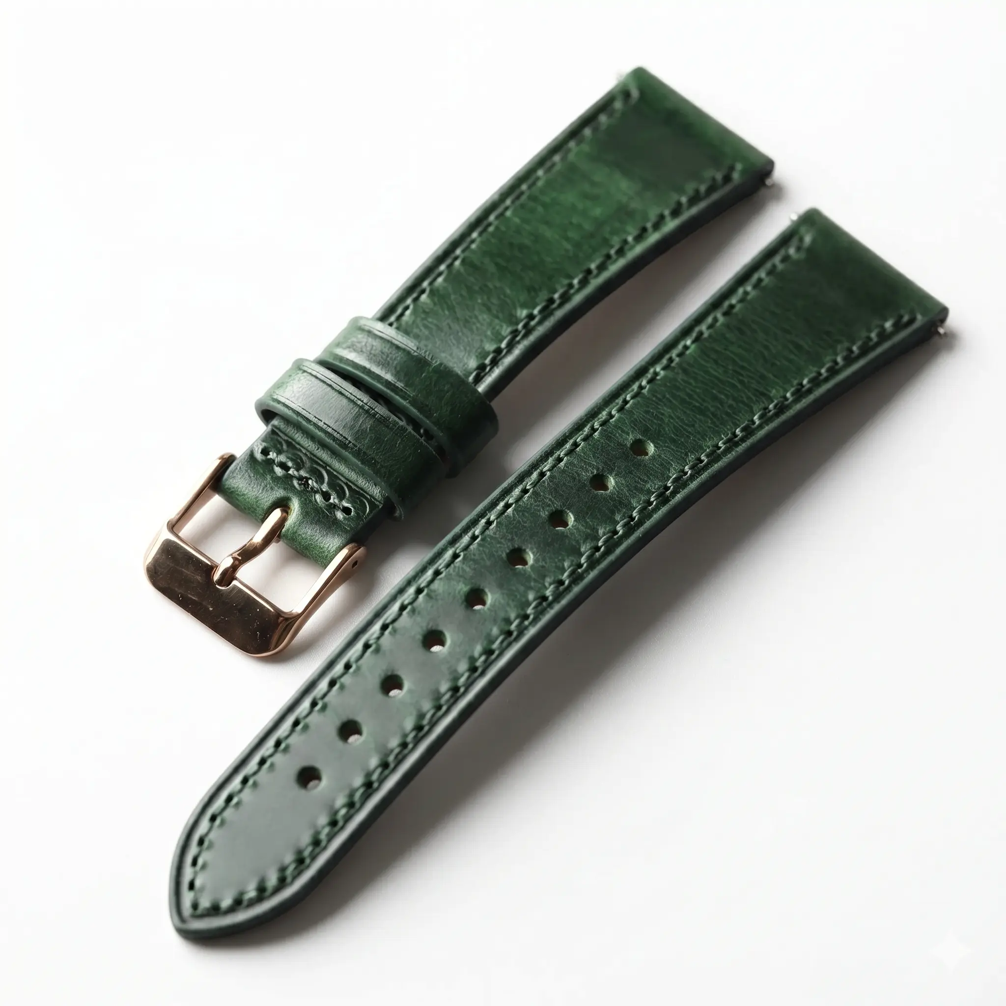 Genuine Italian Cowhide Leather Watch Strap with Quick Release Pin Buckle