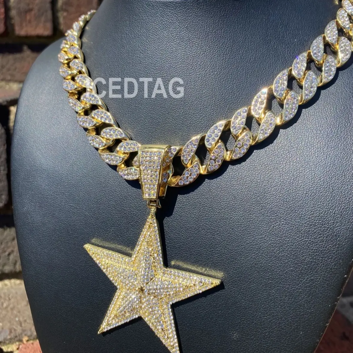 Full Iced Bling Out 18” Necklace Chain & Star of David Pendant Set