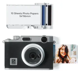 Hanin Z3 2-in-1 Instant Camera & Color Printer, Colorful & Compact Design, 2.1×3.4 Inch Sticky Photo Paper (10 Sheets Included)