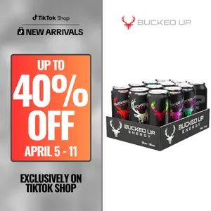 Bucked Up Variety Energy Drink 12-Pack - 12 Flavors, Zero Sugar, Zero Calories - TikTok Exclusive