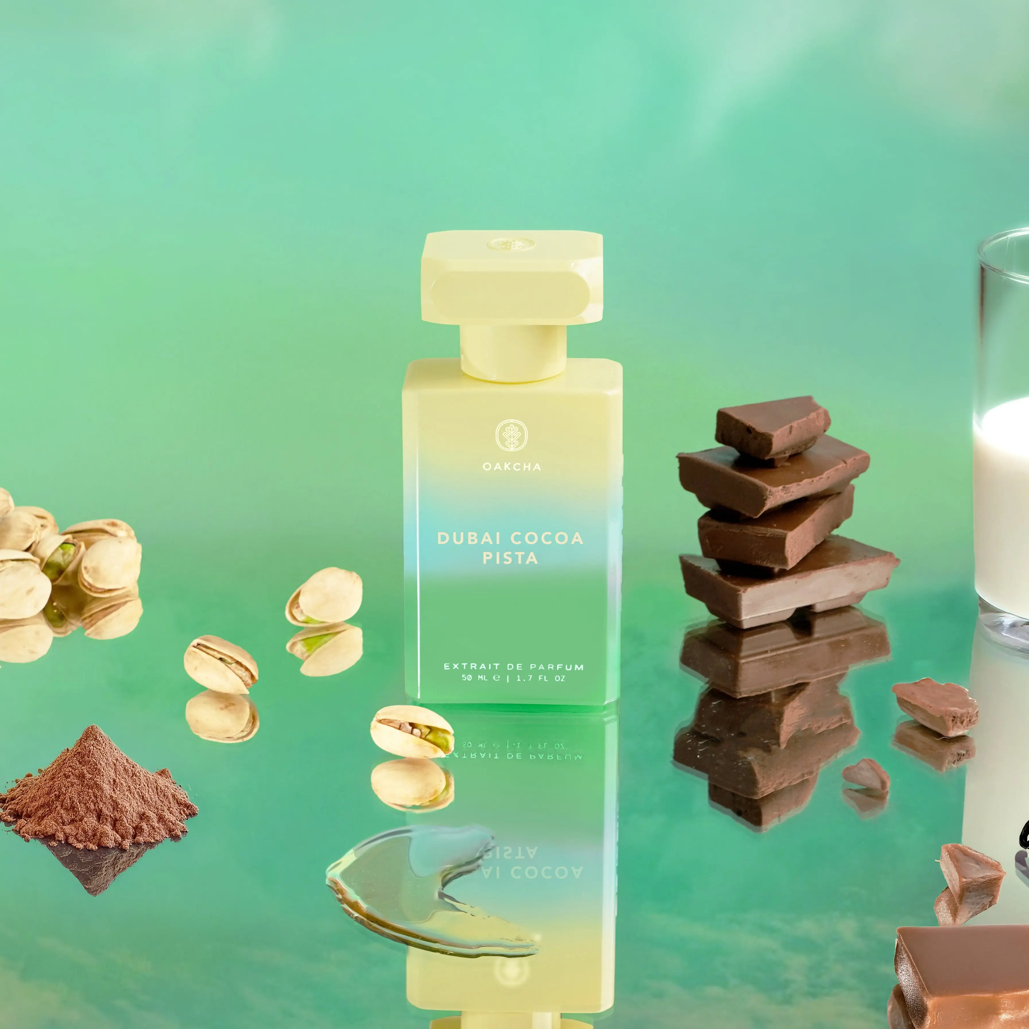 Dubai Cocoa Pista – Gourmand Sweet Nutty Extrait de Parfum | Cacao, Pistachio & Salted Caramel | Unisex Fragrance