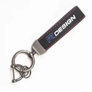 Leather Car Key Chain Ring Keychain For Volvo XC90 V90 V60 XC60 V40 EC40 EX40 S80 S60 S90 C40 XC40 V70 XC70 C30 C70 EX90 Rdesign