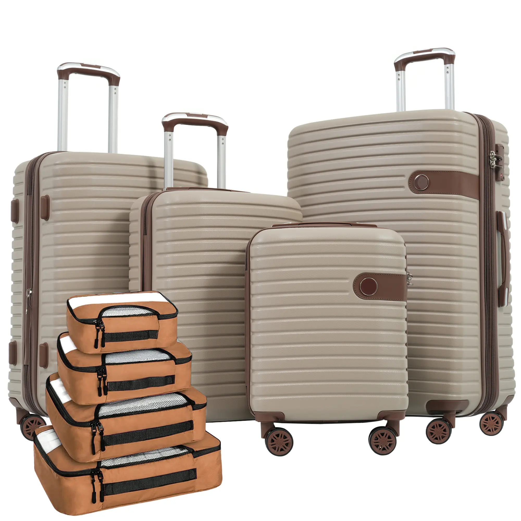 4 Piece Luggage Set - 16/20/24/28 Inch ABS Hard Shell Travel Suitcases with TSA Lock & Spinner Wheels for Men Women
