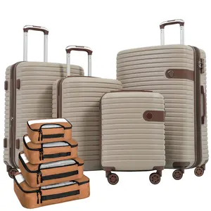 4 Piece Luggage Set - 16/20/24/28 Inch ABS Hard Shell Travel Suitcases with TSA Lock & Spinner Wheels for Men Women