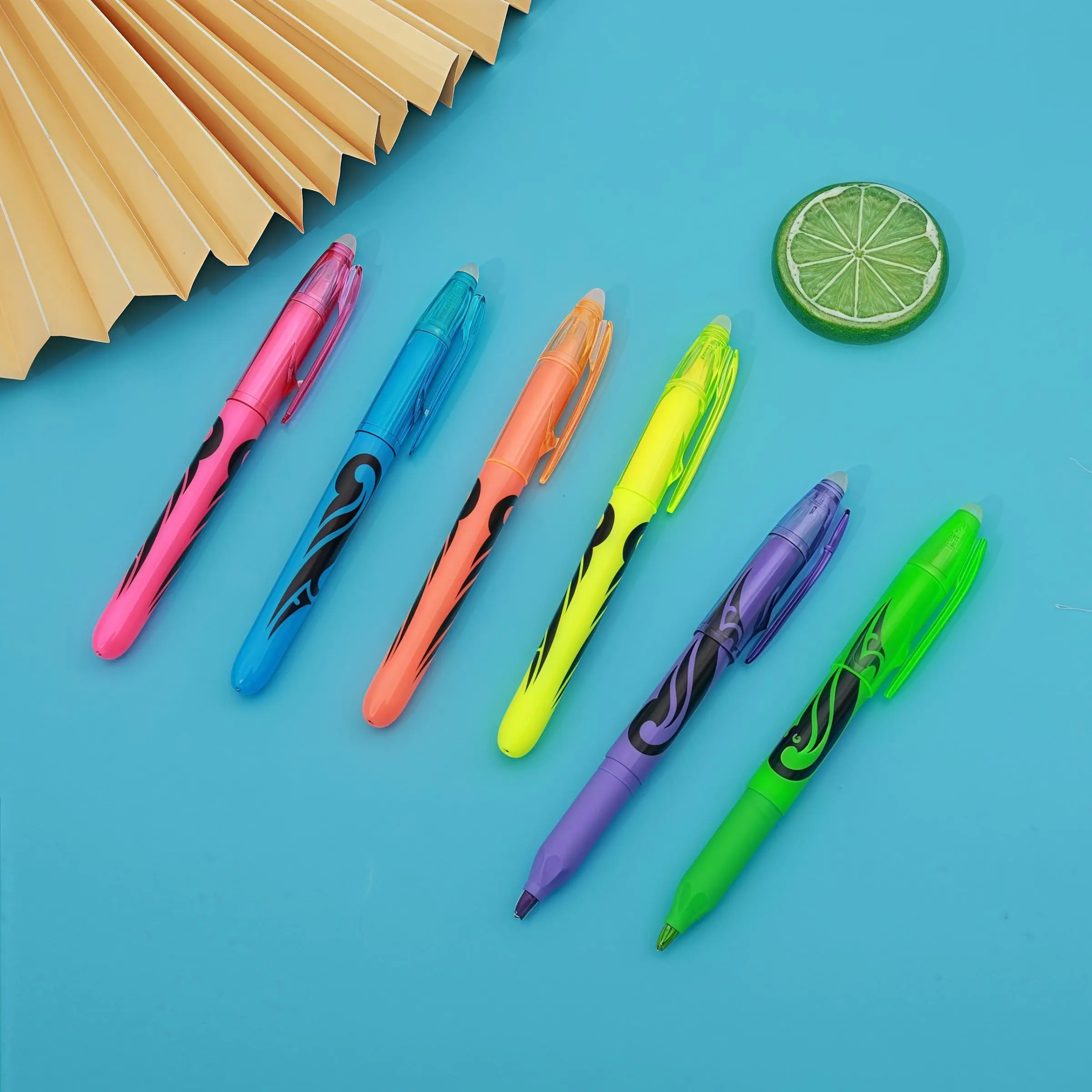 Erasable Highlighter Pen (6 Counts/set), Colorful Highlighter Pen, Writing Pen for Marker, Office Stationery & Supplies for Home School Dormitory, Art Markers Pen