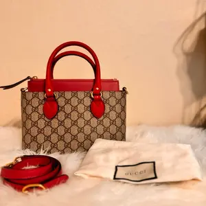 Gucci Pre-owned Ophidia Crossbody Bag with Dust Bag, Canvas Material, No Straps, Includes Dust Bag