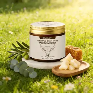 Pure Organic Whipped Tallow & Honey Balm – Nourishing Moisturizer to Soothe, Revive & Repair Dry, Irritated Skin