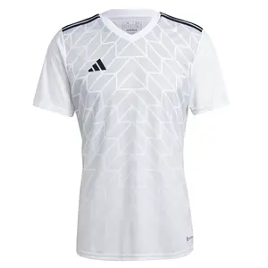 adidas Mens Icon 23 V Neck Short Sleeve Jersey Soccer Cleats  - White