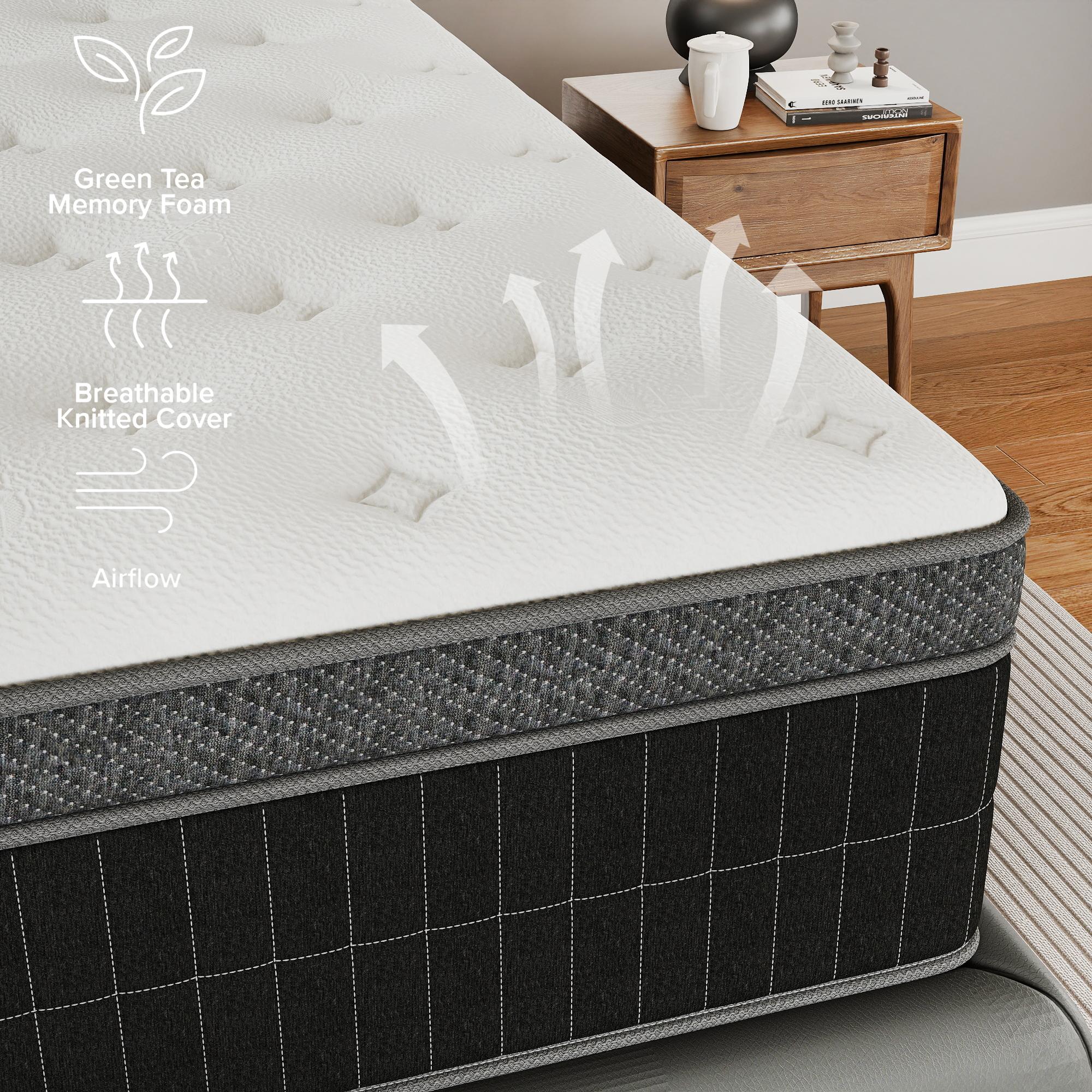 Medium Firm Hybrid Mattress in a Box Cooling Memory Foam Motion Isolation Edge Support Upgrade Your Sleep (Twin/Full/Queen/King) Medium Firm Hybrid Mattress in a Box Cooling Memory Foam Motion Isolation Edge Support Upgrade Your Sleep (Twin/Full/Queen/King)