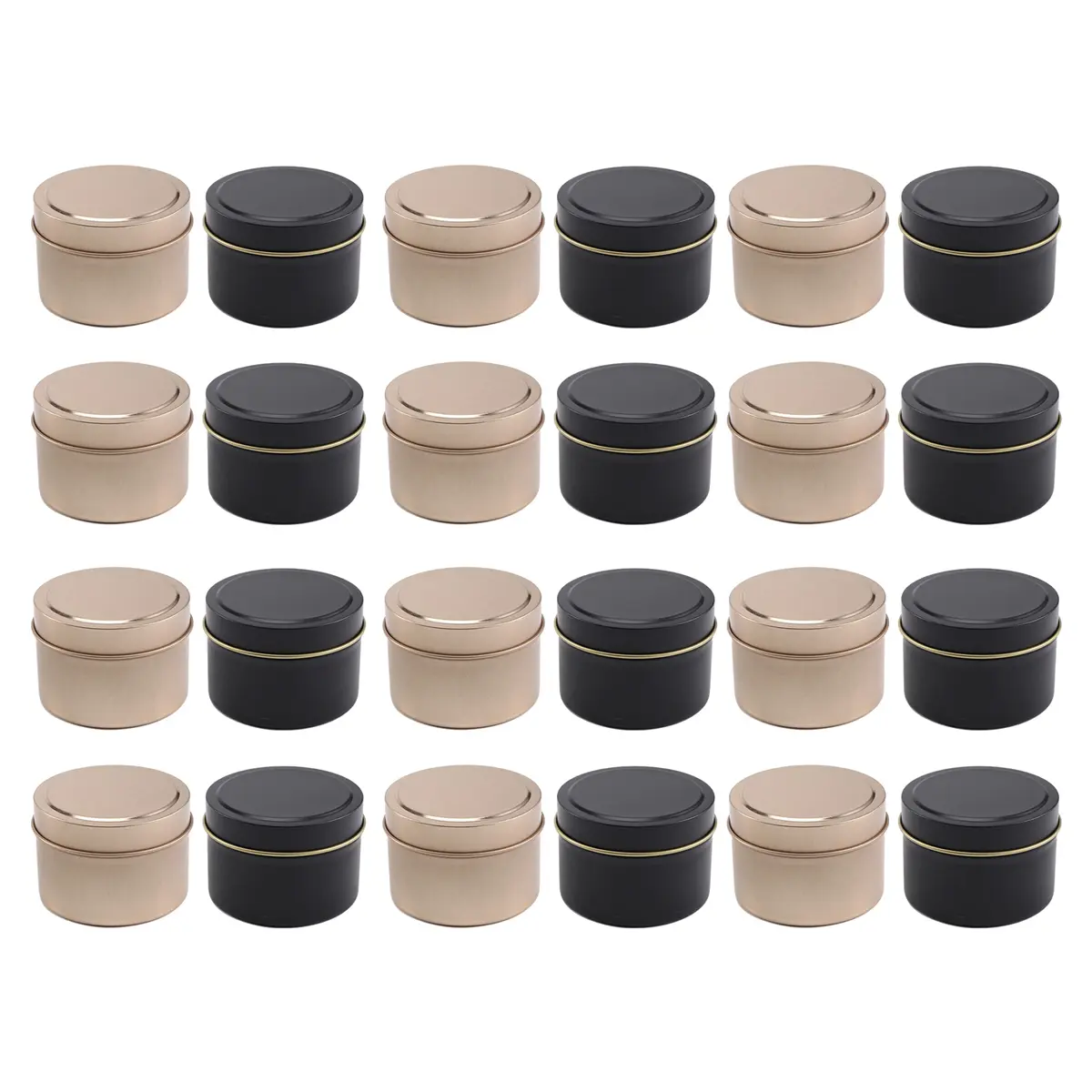 24 Pack Candle Tin Cans with Lids, 4 Oz, Metal Candle Jars for DIY Candle Making, Arts & Crafts, Party Favors and Gifts