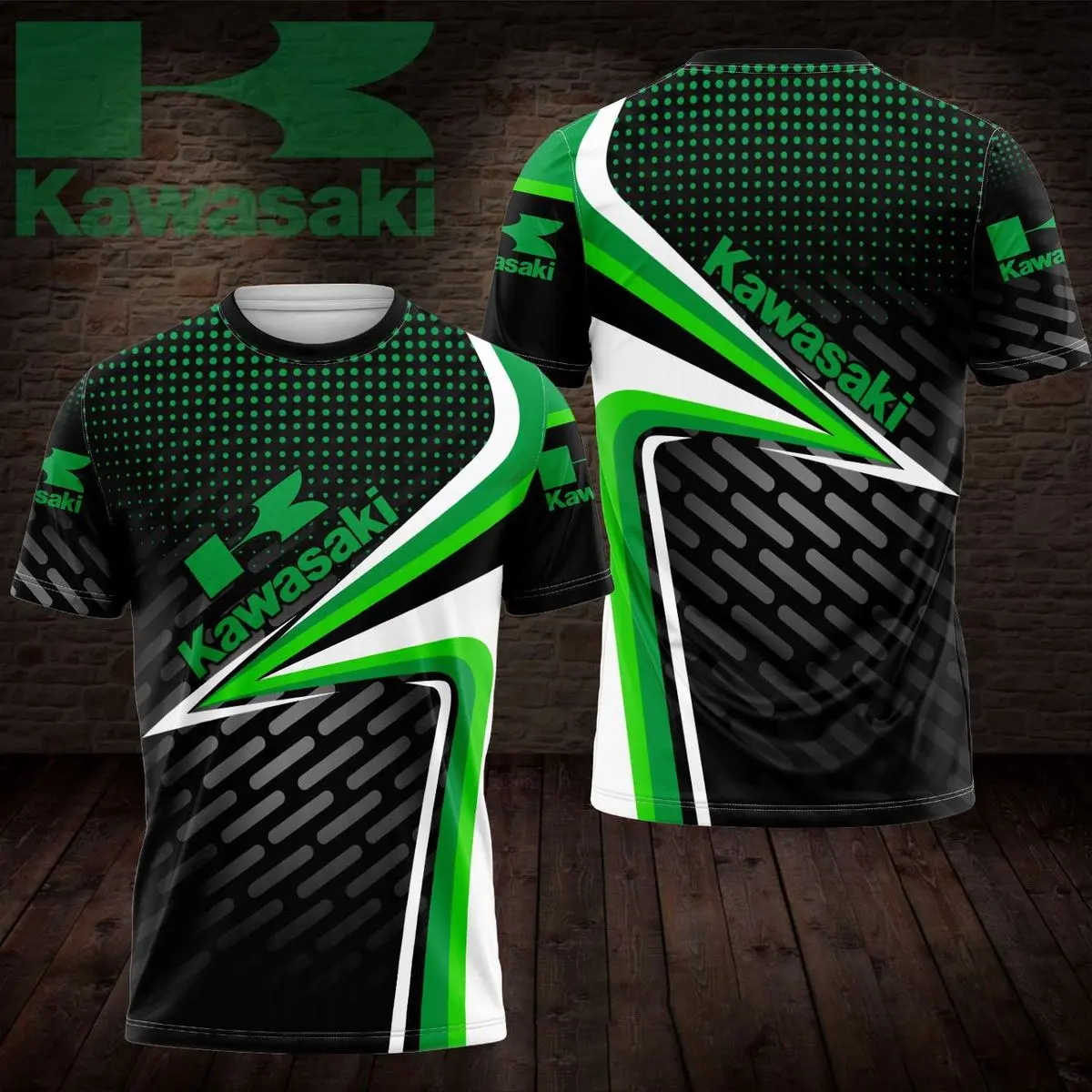 #2 Kawasaki Racing Team Green Motorsport Racing 3D Jersey Shirt for Men Women, Performance Athletic Tee, Breathable Sports Jersey, Speed Racing Graphic Shirt, Lightweight Crew Neck Casual Racing Fan Apparel