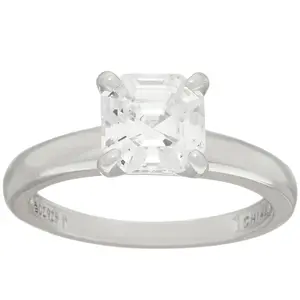 Diamonique 2.00 cttw Solitaire Ring, Platinum Clad