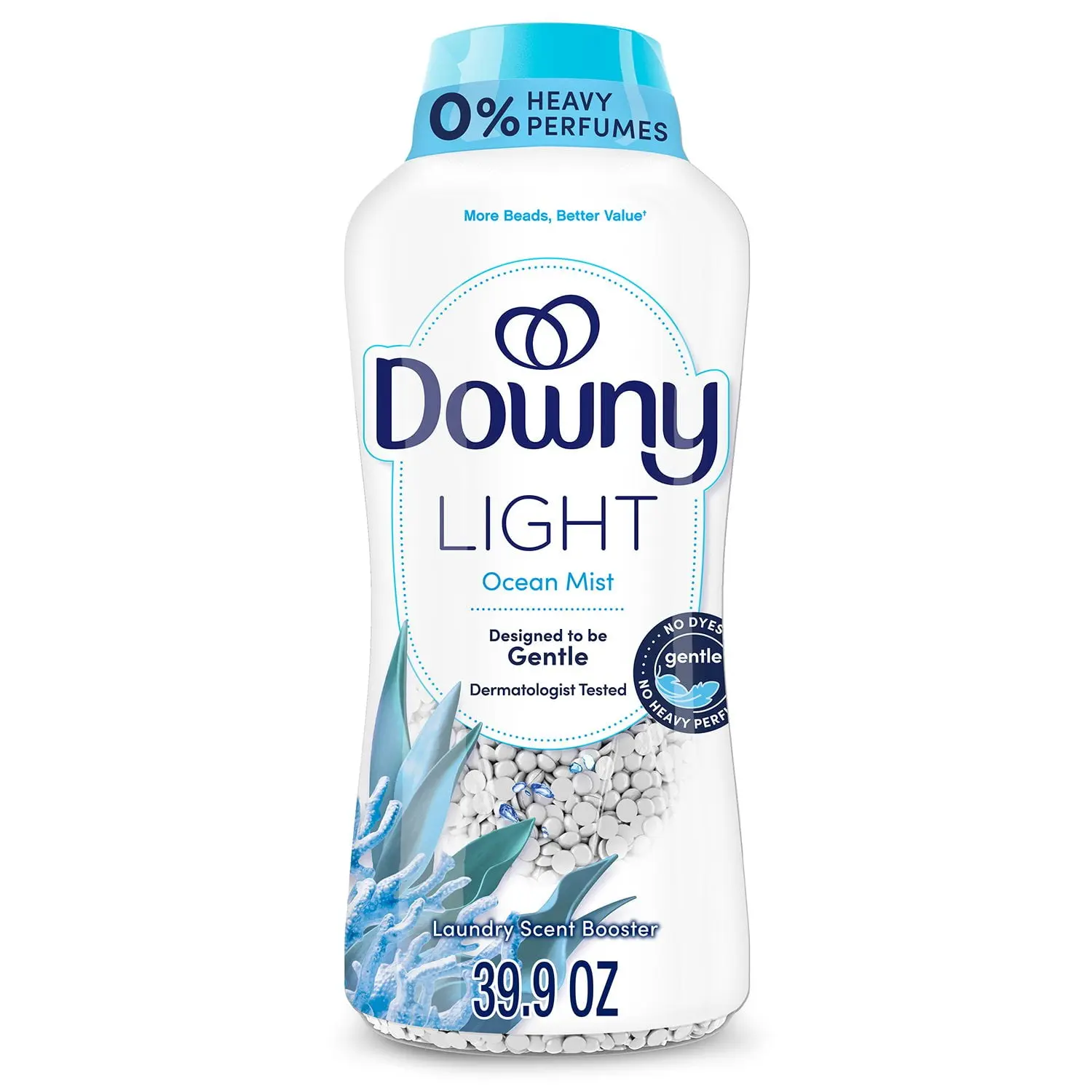 Pack of 3 Downy Light Laundry In-Wash Scent Booster Beads, Ocean Mist Scent, 39.9 oz