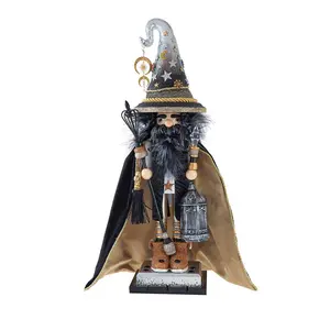 Kurt Adler 18-Inch Hollywood Nutcrackers Black and Gold Wizard Nutcracker