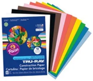 Pacon  9 x 12 in. Multicolored Construction Paper, Assorted Colors - 50 Sheets