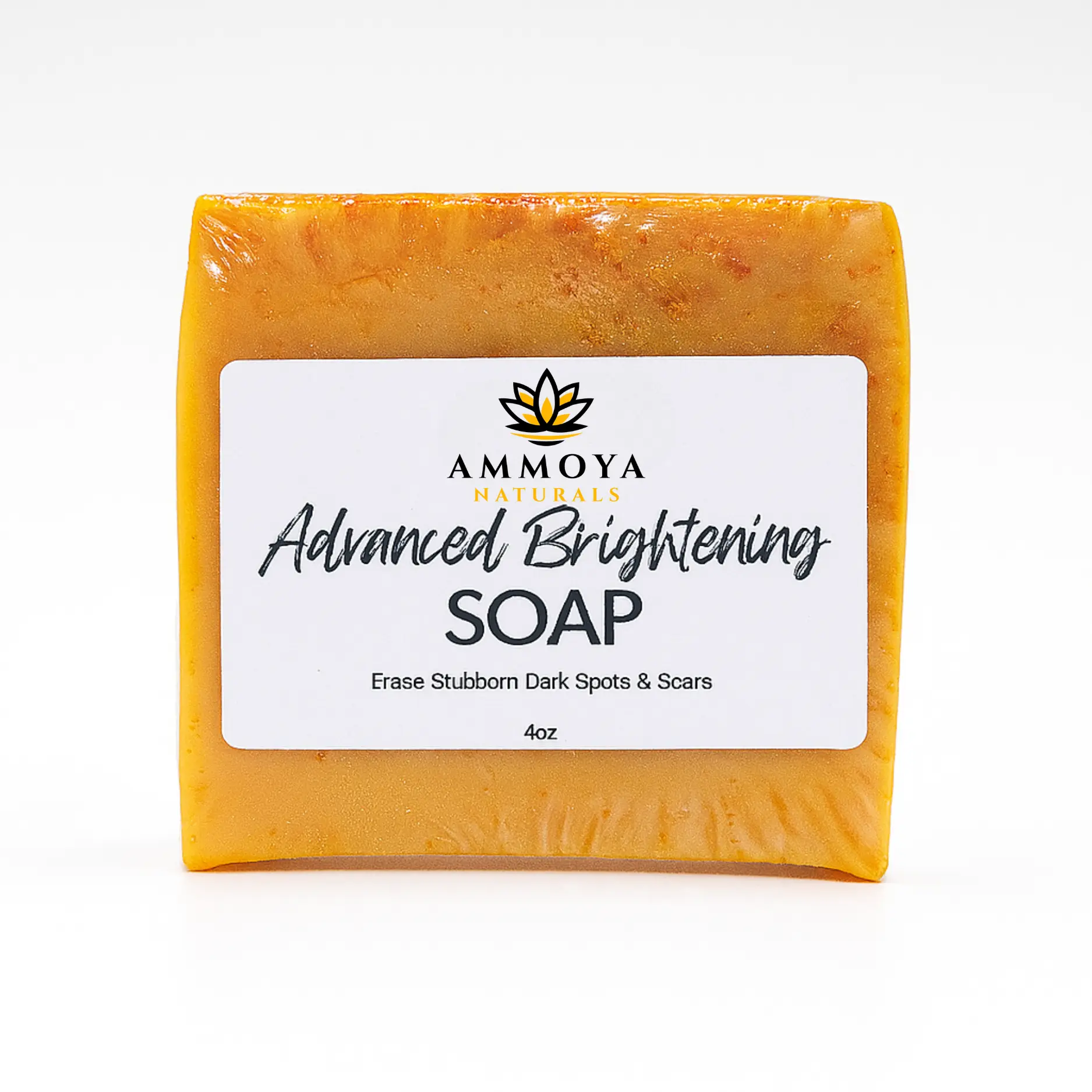 Ammoya Naturals Advanced Brightening Soap with Niacinamide, Kojic, Alpha Arbutin, and Turmeric – Helps Improve the Look of Uneven Skin Tone – Gentle, Nourishing Formula – 4oz Bar – Available in 1, 3, or 5 Pack Body Care Cleansing Radiance Smooth Daily