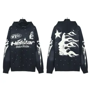 Men and Women Stu Fashion New Hell Hoodie star Sweatshirt Black Long Sleeve Pullover