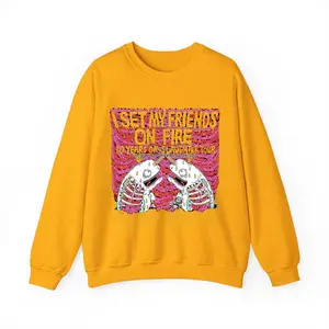 Rare I Set My Friends On Fire Band Tour Gift For Fan Men's Sweatshirt, Christmas Cotton Unisex Men's T-Shirt