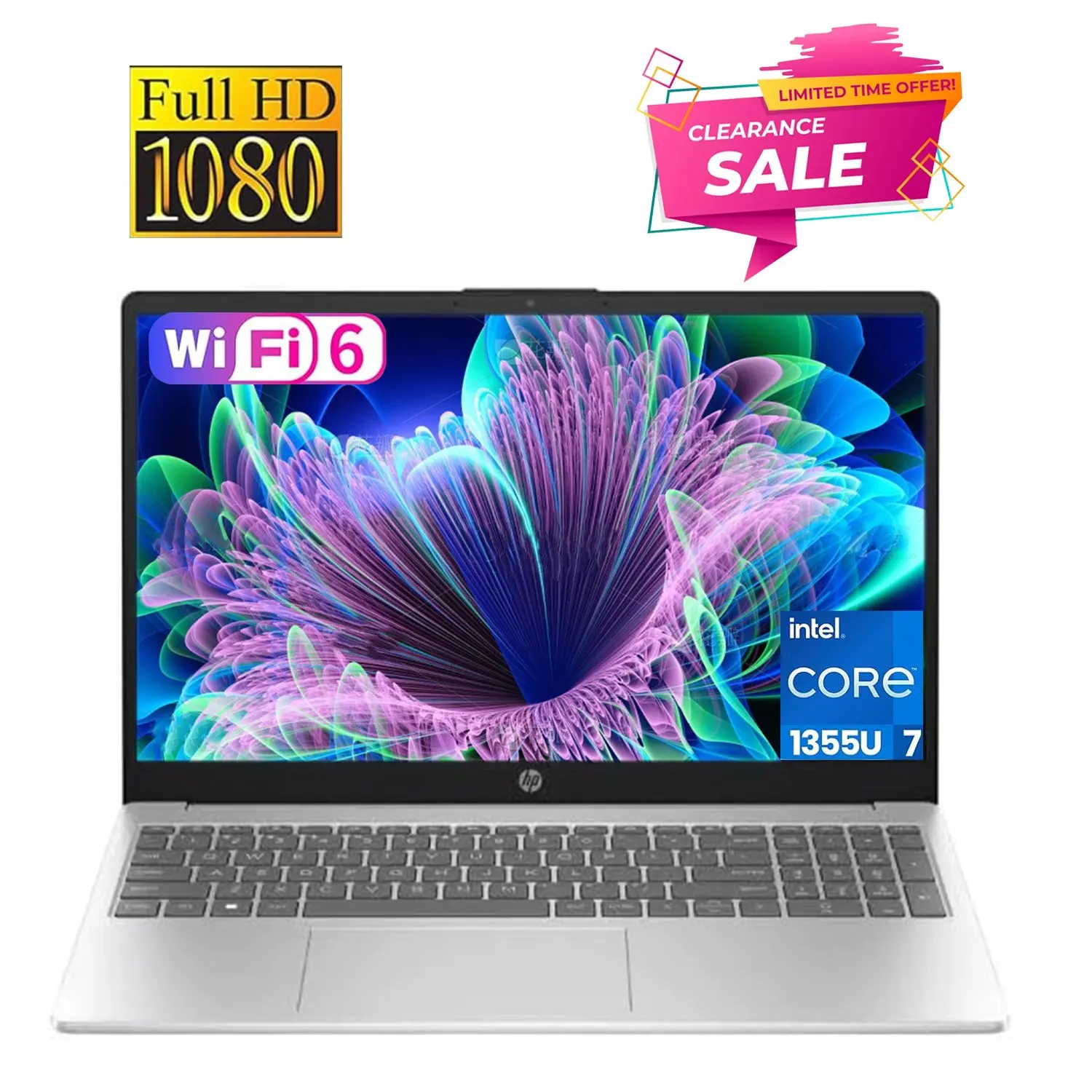 HP 15.6" 250 G10 Business Laptop, 10 Core Intel  i7-1355U, Up to 32GB RAM, Up to 2 TB SSD Win11Pro,Silver
