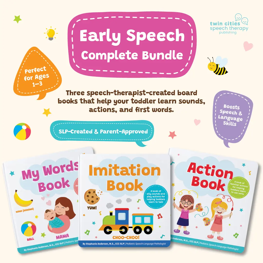 Early Speech Complete Bundle – 3 Interactive Speech Books for Toddlers | Sounds, Actions & First Words | Written by a Pediatric Speech Therapist