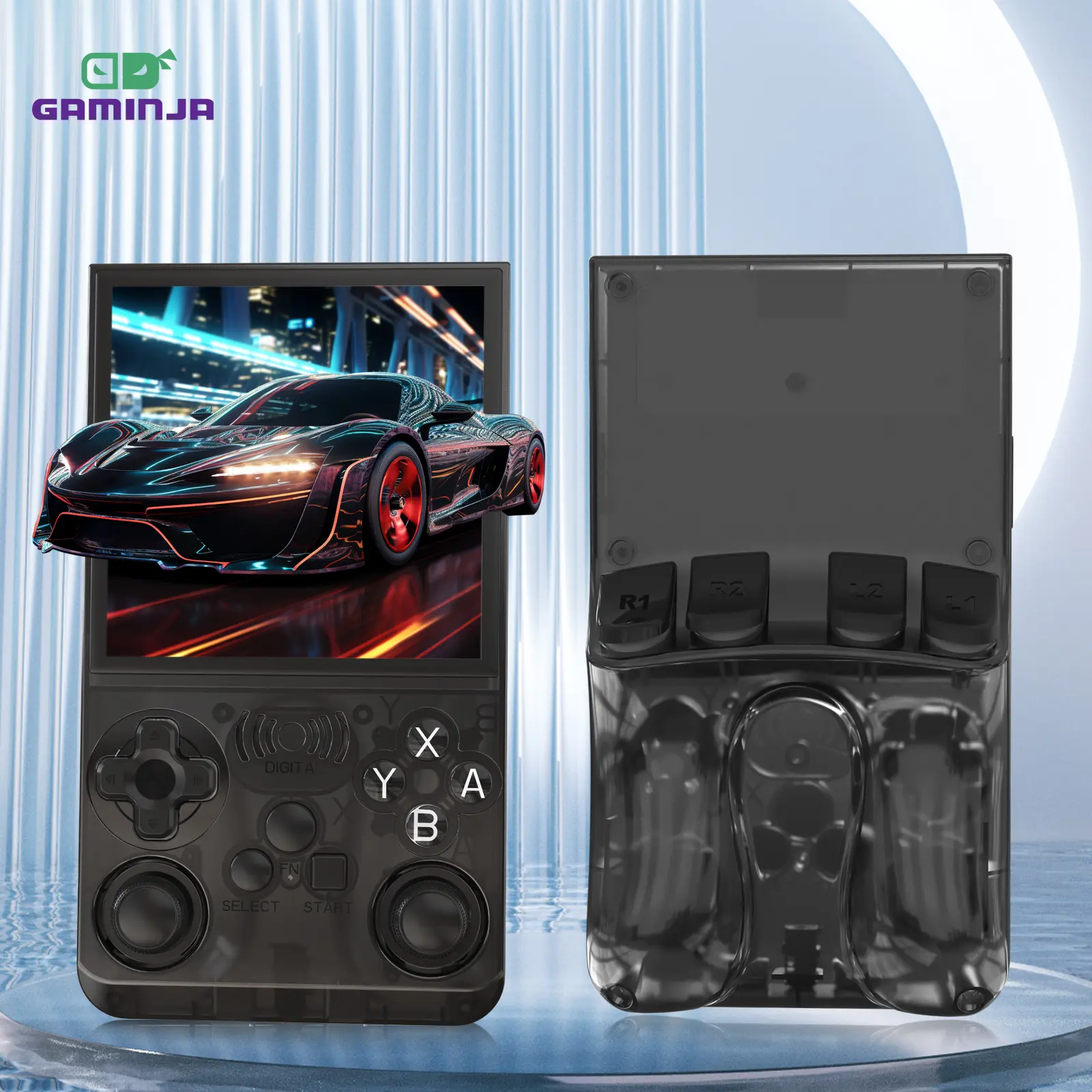 YLW GAMINJA ANS13/ANR13 Enhanced Retro Handheld Game Console - Open-Source Portable Video Game Player with ABS Build, Large Storage, High-Capacity Battery, Vintage Gadgets for Teenage Boy Gifts