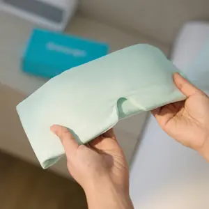 Breescape Cooling Eye Mask, Instant Cool-to-Touch Fabric with Silent Closure, Full-Coverage Light Blocking, Adjustable Soft & Breathable Design for Ultimate Sleep Comfort, Comes with Travel Bag