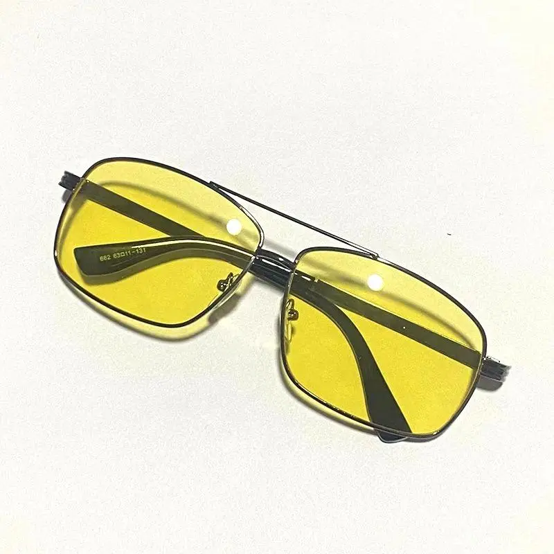 High Quality Driving Shades for Men, Aviator Metal Frame Sunglasses with Polarized Yellow Tint Lenses, Anti-Glare UV Blocking for Night Driving, Uv Blocking Sunglasses, High Quality Sunglasses