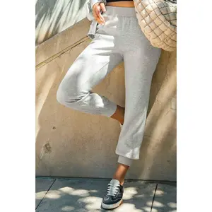 Umgee Full Size High Rise Elastic Waist Knit Joggers with Pockets Plus Size