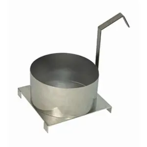 212 MAIN 6 in. Circular Steel Funnel Cake Mold Ring with Base Plate, Easy-Bake Bakeware for Baking Supplies (DIY Candle & Soap Making Tool)