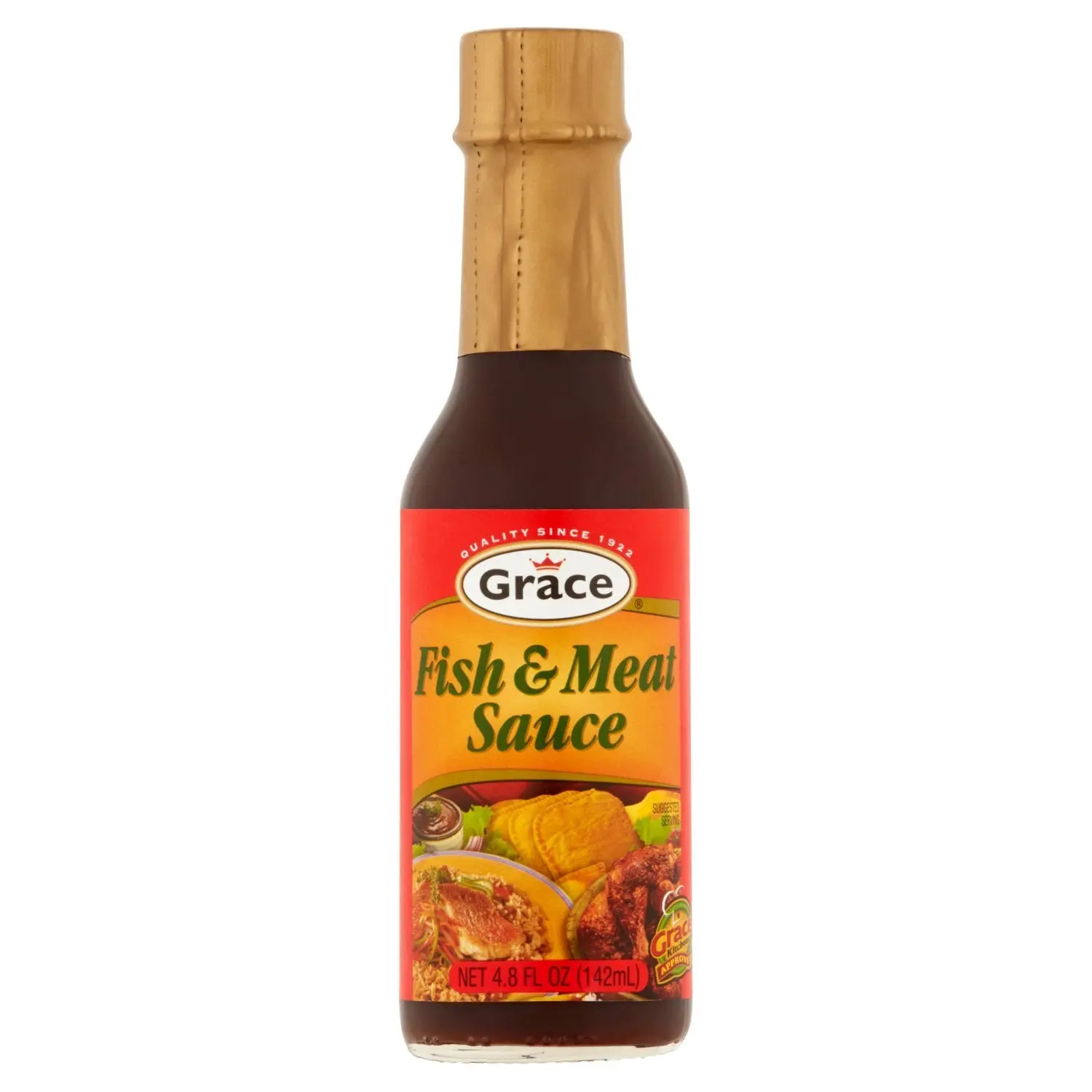 Grace Fish & Meat Sauce, Seafood-Flavor Plant-Based Gluten-Free Snack, Ambient Storage Option