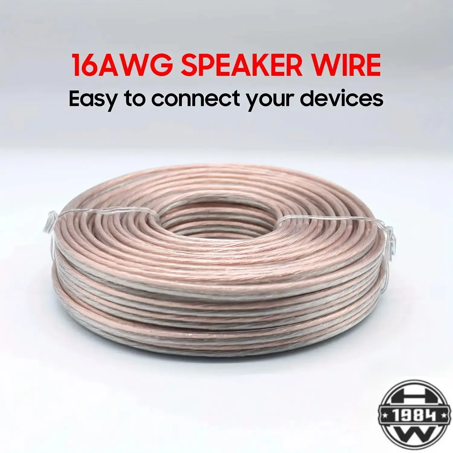 1984 16-11AWG Speaker Wire Cable, Fit for Audio Equipment, Stereo Sound Systems, Home Theater Speakers, Surround Sound, and Radios, Conducts Audio, Transmission, Durable Dual-Color Design, 16.4-328ft Options, DIY HIFI Audio Cable Oxygen Free