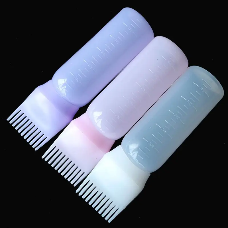 3 Pcs Hair Dye Applicator Bottles – 6oz root comb bottles for precise hair coloring, Root Touch Up, Hair Dyeing, Hair Touch Up For Roots. Easy-squeeze design with comb tip for even distribution, ideal for salon or home Balayage, hair dye styling tools