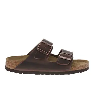 BIRKENSTOCK Womens Arizona Oiled Leather Casual Sandals Casual - Brown