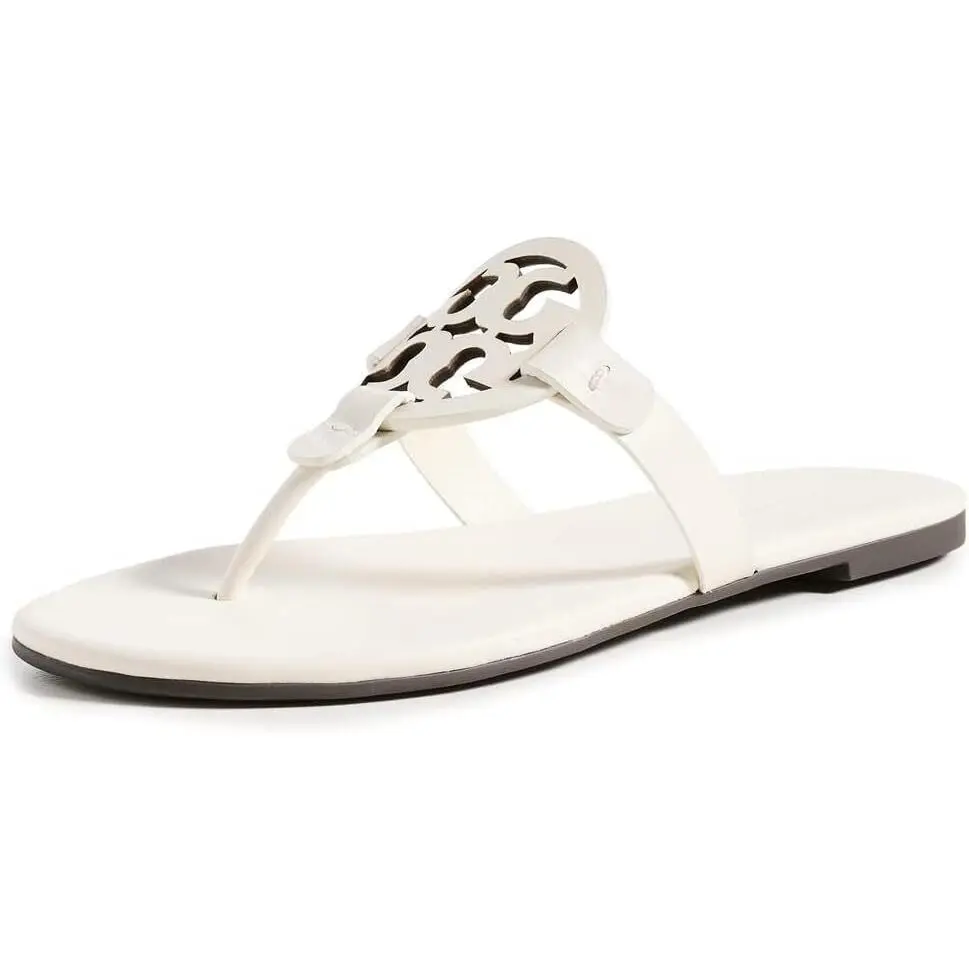 Tory Burch Womens Miller Soft Sandals - New Ivory/Off White 90582-104