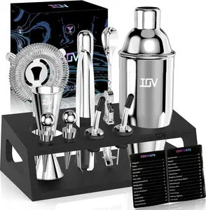 IOV 12-Piece Cocktail Shaker Set | Complete Bartender Kit for Home Bars, Parties, Lounges, and Perfect Cocktails