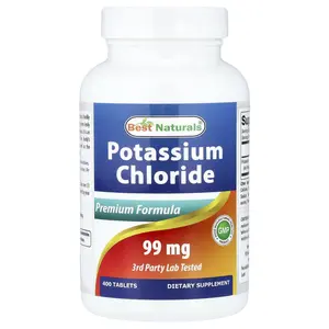Best Naturals Potassium Chloride, 99 mg, 400 Tablets