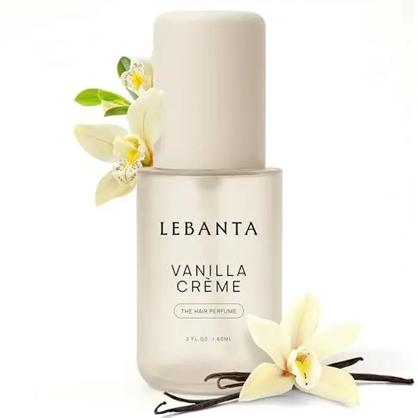 Lebanta Creme Vanilla Women Hair Perfume - Single Item - Odor Eliminator Oil Spray - Post Gym Body Mist, 60ml Travel Size, Fresh Fragrance, Hair Care Gift