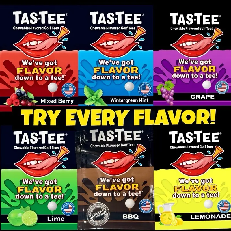 Tas-Tee Variety 4 Packs (24 flavored golf tees)