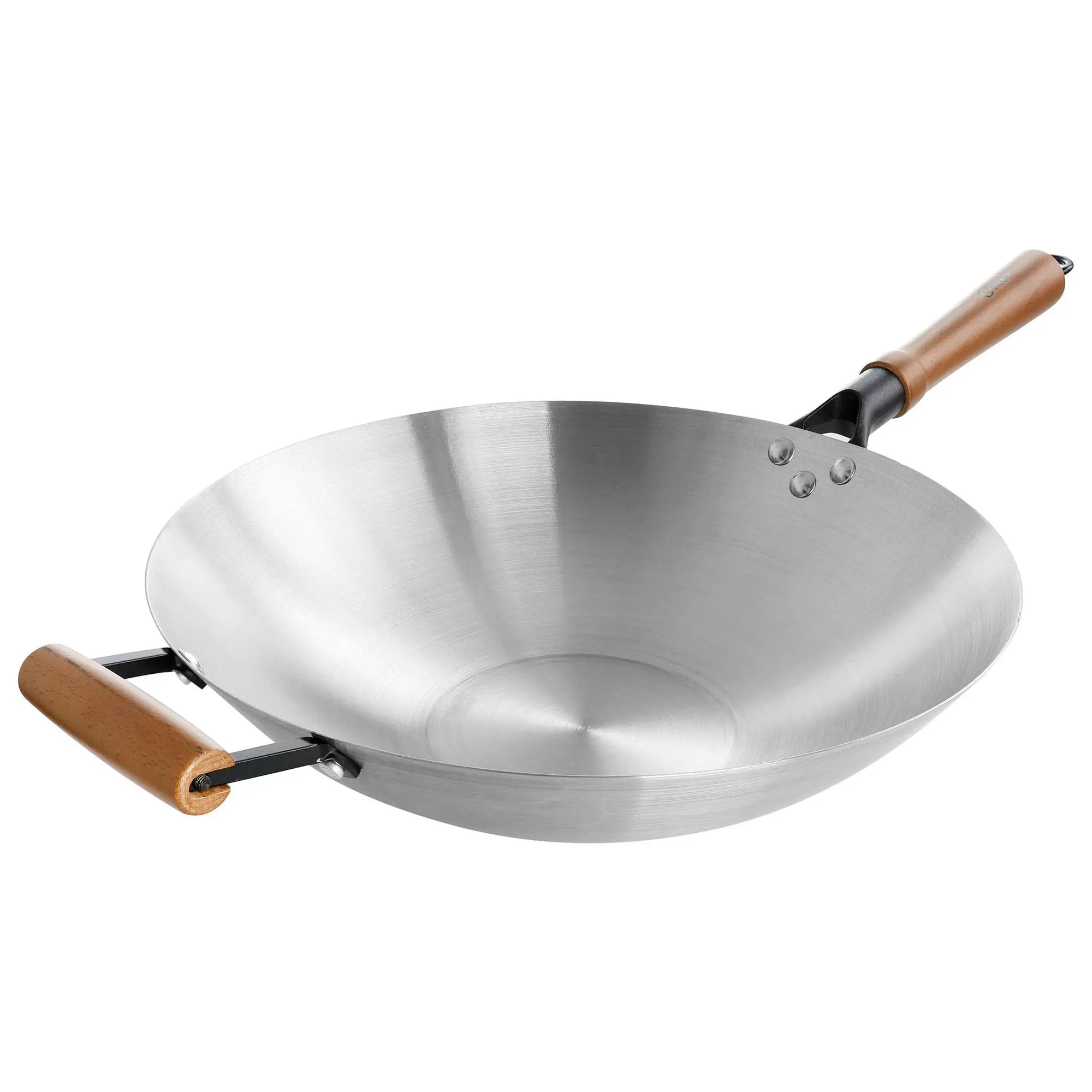 Oster Sangerfield 14 in Stainless Steel Flat Bottom Wok Oster Sangerfield 14 in Stainless Steel Flat Bottom Wok