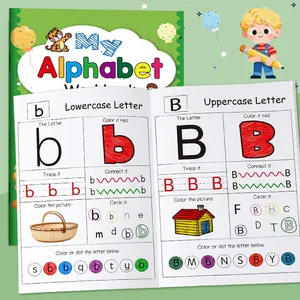 Alphabet Practice Book, Fun Abc Learning Book for Toddlers, Pre-Kindergarten English Letter Writing Cognitive Handbook, Learning Materials, Learning Tool